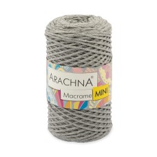 Пряжа ARACHNA "Macrame Mini"   80\% хлопок, 20\% полиэстер   4 шт. х  250 г ± 10 г  200 м ± 20 м №42 серый меланж