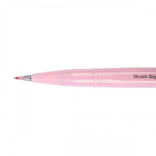 "Pentel"   Фломастер-кисть Brush Sign Pen   2,0 мм   кисть SES15C-P3X бледно-розовый