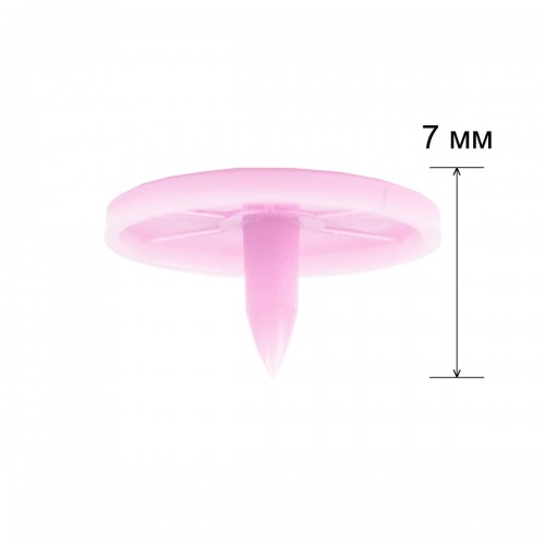 Кнопка "Micron"   POM-15   Кнопки пластиковые   пластик  d 15 мм  15 шт. № 004 розовый