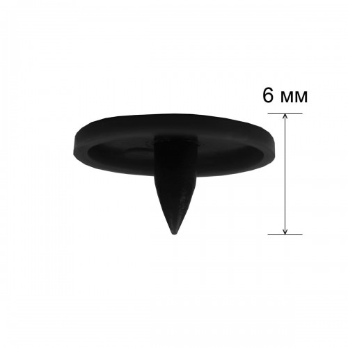 Кнопка "Micron"   POM-10   Кнопки пластиковые   пластик  d 10 мм  15 шт. № 002 чёрный
