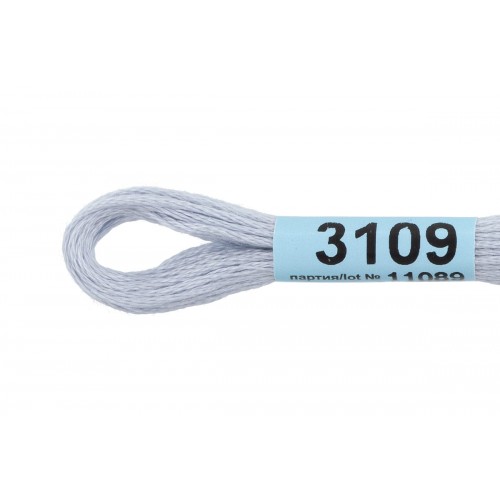 Нитки для вышивания "Gamma"    мулине  ( 3071-3172 )  100\% хлопок   24 x  8 м №3109 бл.сиреневый