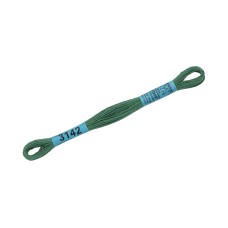 Нитки для вышивания "Gamma"    мулине  ( 3071-3172 )  100\% хлопок   24 x  8 м №3142 т.серо-зеленый