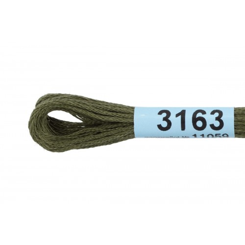 Нитки для вышивания "Gamma"    мулине  ( 3071-3172 )  100\% хлопок   24 x  8 м №3163 коричневый-хаки
