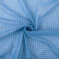 Ткань PC-05   Chiffon   ФАСОВКА   68 г/кв.м ± 5 г/кв.м  200 х  147 см  100\% полиэстер   СК/Распродажа №15 голубой/белый
