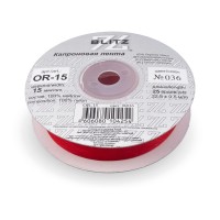 Лента капроновая 15 мм ( 5/8 ")  "BLITZ"   OR-15   22.8 м ± 0.5 м №036 красный