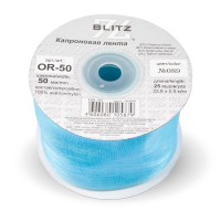 Лента капроновая 50 мм ( 2 ")  "BLITZ"   OR-50   22.8 м ± 0.5 м №089 голубой