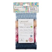 Пряжа ARACHNA "Jute"   Ассорти   100\% джут   5 х  30 г  27 м ± 1 м № 02