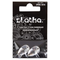 Страз "Zlatka"   ZRSE-0518   Crystal   18 х  11 мм  стекло   5 x  2 шт  в пакете с картонным еврослотом №01 белый (Crystal)