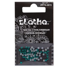 Страз клеевой "Zlatka"   ZRTG-0872   SS08   цветные   2.4 мм  стекло   5 x  72 шт  в пакете с картонным еврослотом №10 изумрудный (Emerald)