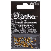 Страз клеевой "Zlatka"   ZRTG-0872   SS08   цветные   2.4 мм  стекло   5 x  72 шт  в пакете с картонным еврослотом №15 яр.жёлтый (Topaz)