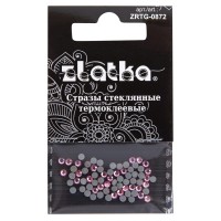 Страз клеевой "Zlatka"   ZRTG-0872   SS08   цветные   2.4 мм  стекло   5 x  72 шт  в пакете с картонным еврослотом №23 розовый (Rose)