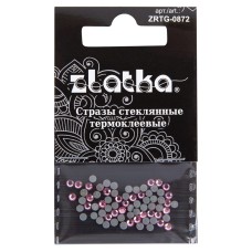 Страз клеевой "Zlatka"   ZRTG-0872   SS08   цветные   2.4 мм  стекло   5 x  72 шт  в пакете с картонным еврослотом №23 розовый (Rose)