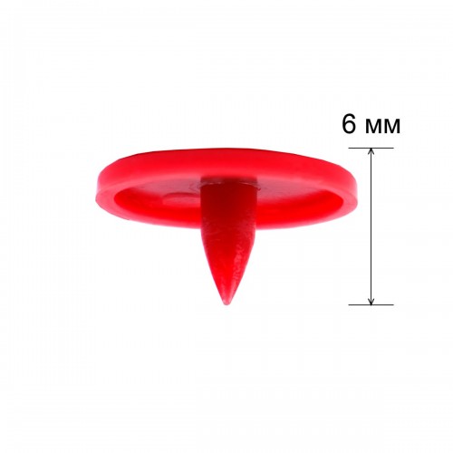Кнопка "Micron"   POM-10/500   Кнопки пластиковые   пластик  d 10 мм  500 шт. № 003 красный