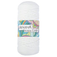 Пряжа ARACHNA "Cord Soft"   100\% полиэфир   3 шт. х  230 г ± 10 г  100 м ± 5 м  №100 белый