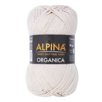 Пряжа ALPINA "ORGANICA"   80\% хлопок, 20\% лён   10 шт. х  50 г  170 м ± 8 м №10 св.серый