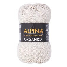 Пряжа ALPINA "ORGANICA"   80\% хлопок, 20\% лён   10 шт. х  50 г  170 м ± 8 м №10 св.серый