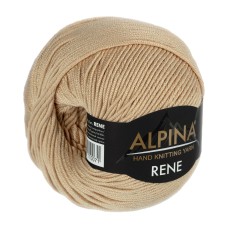 Пряжа ALPINA "RENE"   100\% мерсеризованный хлопок   10 шт. х  50 г  105 м ± 5 м №213 св.бежевый