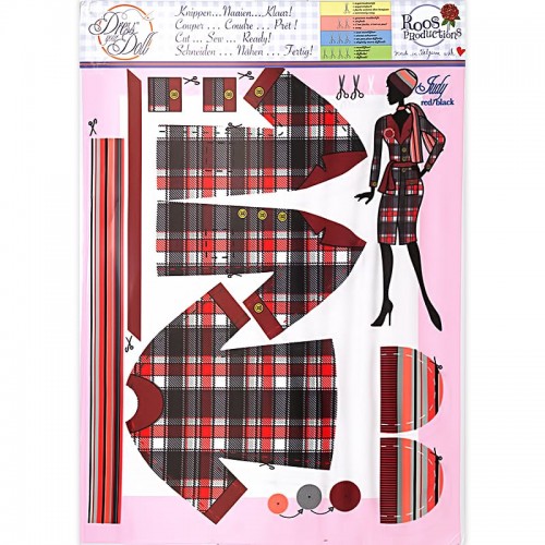 Набор для шитья "DressYourDoll"   Одежда для кукол  №2   СК/Распродажа S213-0610 Judy Red/Black