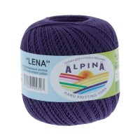 Пряжа ALPINA "LENA"   100\% мерсеризованный хлопок   10 шт. х  50 г  280 м ± 15 м №44 т.фиолетовый