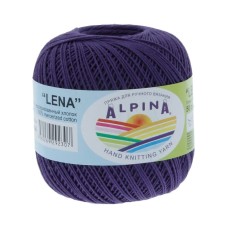 Пряжа ALPINA "LENA"   100\% мерсеризованный хлопок   10 шт. х  50 г  280 м ± 15 м №44 т.фиолетовый