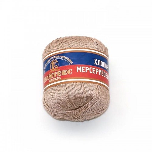 Пряжа Камтекс КТ "Хлопок мерсериз"   100\% хлопок   10 шт. х  50 г  200 м 005 бежевый