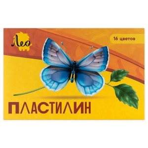 "Лео"   "Ярко"   Пластилин классический   LBMC-0116   320 г ( в картонной упаковке )  16 цв. .