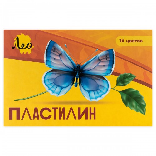 "Лео"   "Ярко"   Пластилин классический   LBMC-0116   320 г ( в картонной упаковке )  16 цв. .