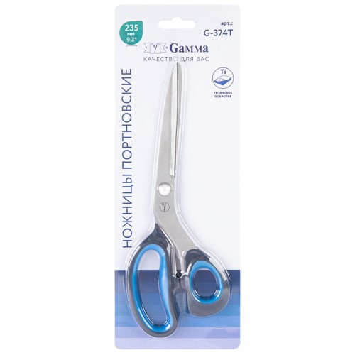 Ножницы "Gamma"   G-374T   портновские   в блистере   235 мм .