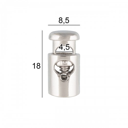 Зажим   металл   "Micron"   GB 2000  d 4.5 мм  в пакете   12 шт №04 никель