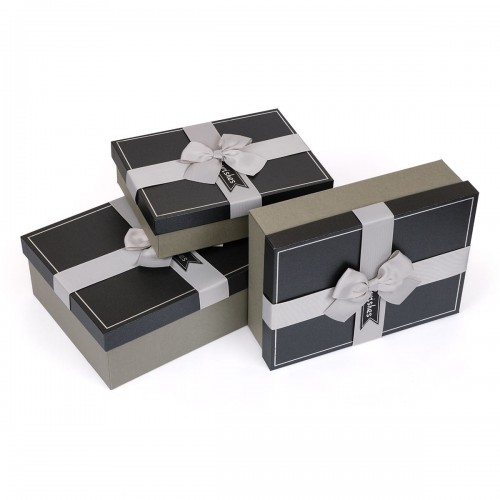 "Stilerra"   YBOX-R76-3   Набор подарочных коробок   3 в 1  23  х 17  х 6.5 -  29  х 21  х 9.5 см 01 серый