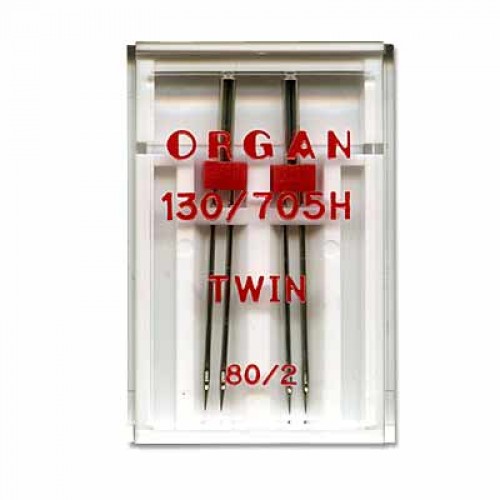 Иглы для быт. шв. машин "ORGAN"   80/2   2 шт  в пенале 5102045 двойные