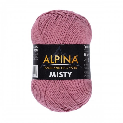 Пряжа ALPINA "MISTY"   70\% хлопок, 30\% шерсть   10 шт. х  50 г  105 м ± 5 м №17 розово-бежевый