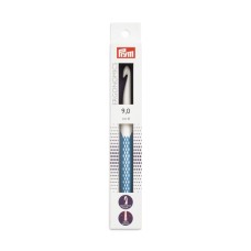Для вязания "PRYM"   218491   крючок для вязания Ergonomics   пластик  d 9.0 мм  18 см  в картонной упаковке светло-голубой