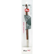 Для вязания "PRYM"   223706   крючок тунисский съемный "Natural"   береза  d 6.0 мм  в пакете .