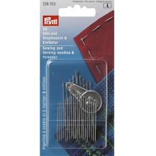 Иглы для шитья ручные "PRYM"   128153   набор для шитья, штопки   29 шт.  в блистере с нитевдевателем