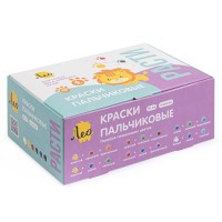 Краска пальчиковая "Лео"   "Расти"   набор   LGFP-0106   6 цв. х  40 мл .