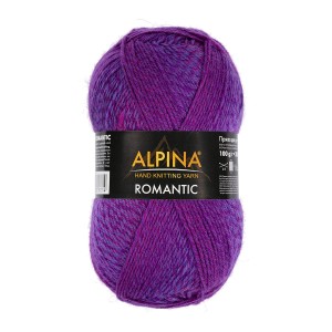 Пряжа ALPINA "ROMANTIC"   100\% шерсть   5 шт. х  100 г  300 м ± 15 м №01 белый-черный