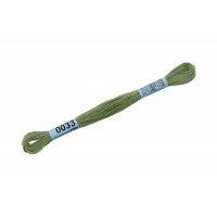Нитки для вышивания "Gamma"    мулине  ( 0001-0206 )  100\% хлопок   24 x  8 м №0033 св.зеленый