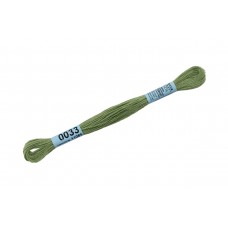 Нитки для вышивания "Gamma"    мулине  ( 0001-0206 )  100\% хлопок   24 x  8 м №0033 св.зеленый