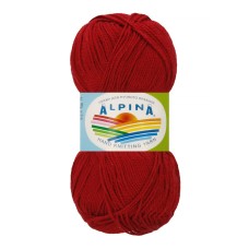 Пряжа ALPINA "HOLLY"   100\% мерсеризованный хлопок   10 шт. х  50 г  200 м ± 10 м №220 бордовый