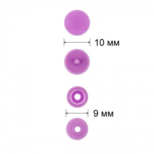 Кнопка "Micron"   POM-10   Кнопки пластиковые   пластик  d 10 мм  15 шт. № 013 фиолетовый