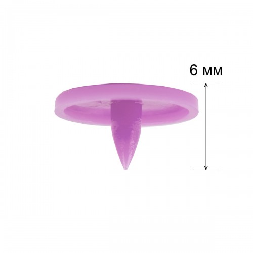 Кнопка "Micron"   POM-10   Кнопки пластиковые   пластик  d 10 мм  15 шт. № 013 фиолетовый