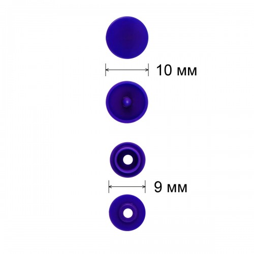 Кнопка "Micron"   POM-10/500   Кнопки пластиковые   пластик  d 10 мм  500 шт. № 007 синий