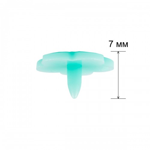 Кнопка "Micron"   POM-12 FL   Кнопки пластиковые   пластик  d 12 мм  15 шт. № 011 бирюза