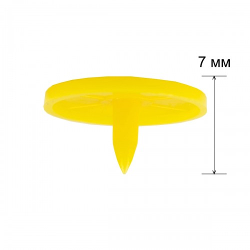 Кнопка "Micron"   POM-15/500   Кнопки пластиковые   пластик  d 15 мм  500 шт. № 006 желтый