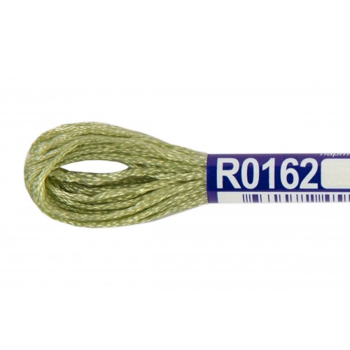 Нитки для вышивания "Gamma"   мулине   100\% вискоза   12 x  8 м R0162 бл.зеленый