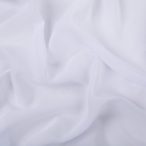 Ткань PC-02   Poly Chiffon   ФАСОВКА   84 г/кв.м ± 5 г/кв.м  150 х  147 см ± 5 см  100\% полиэстер _БЕЛЫЙ