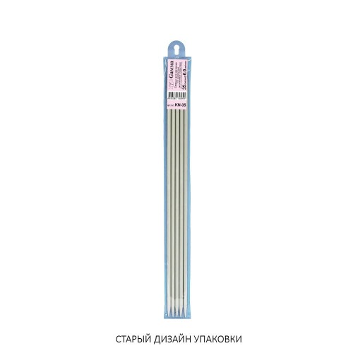 Спицы  GAMMA 5-ти компл.   чулочные   KN-35   алюминий  d 6.0 мм  35 см  5 шт с покрытием