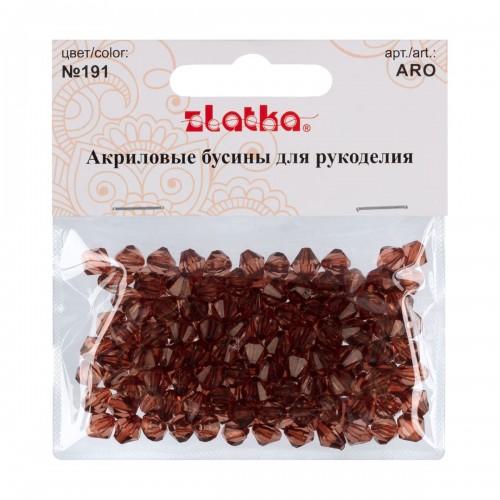 Бусина "Zlatka"   акрил   ARO   7 х 8 мм  25 г 191 коричневый