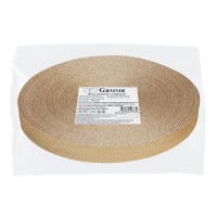 Лента киперная с люрексом   20 мм  TPTL-20   50 м бежевый-золотистый/beige-golden